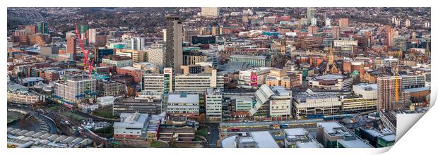 The City of Sheffield Print by Apollo Aerial Photography