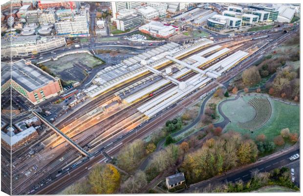 Sheffield Train Station Canvas Print by Apollo Aerial Photography