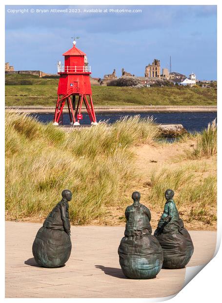 Conversation Piece South Shields Print by Bryan Attewell