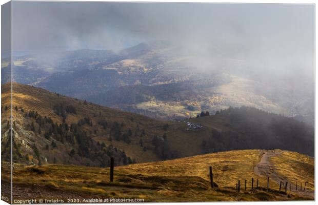 Le Hohneck, Misty Mountain View, France Canvas Print by Imladris 