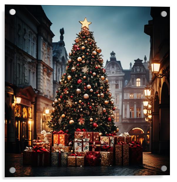 Christmas Tree  Acrylic by CC Designs