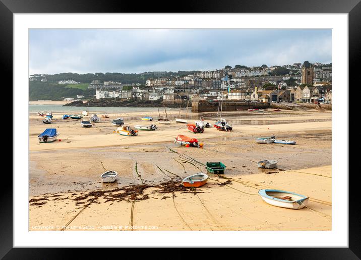 St Ives Harbour Framed Mounted Print by Phil Lane