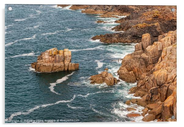 Cornish Coast Acrylic by Phil Lane