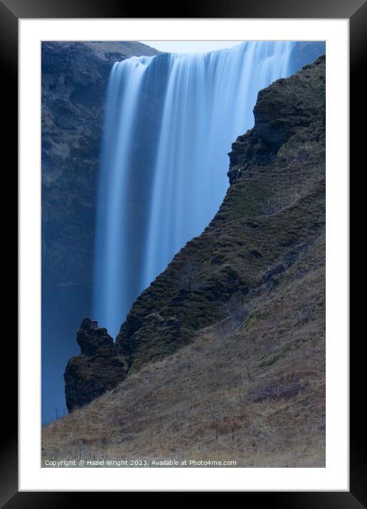Skogafoss waterfall, Iceland Framed Mounted Print by Hazel Wright