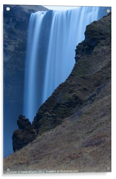 Skogafoss waterfall, Iceland Acrylic by Hazel Wright