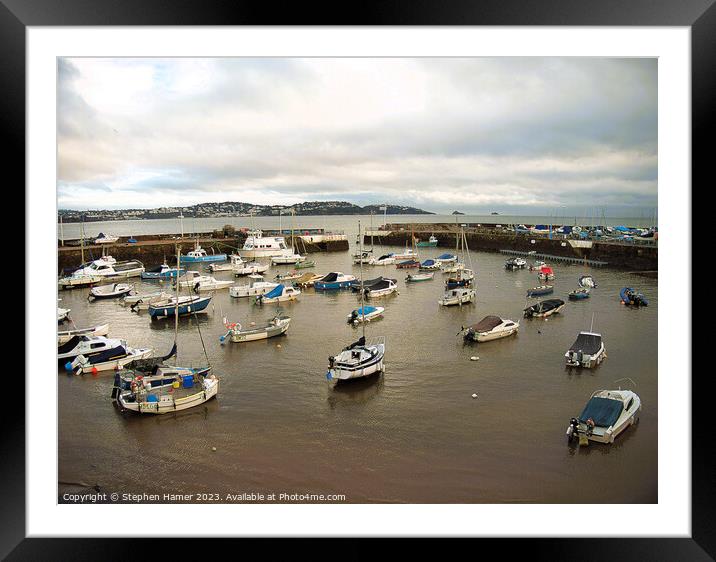 Harbour Boats Framed Mounted Print by Stephen Hamer