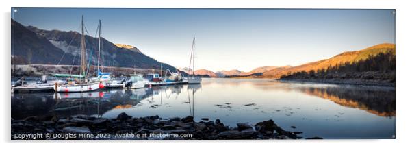 Laroch Harbour, Ballachulish Acrylic by Douglas Milne