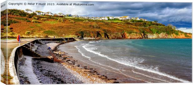 Autumn Colours At Broadsands Beach  Canvas Print by Peter F Hunt