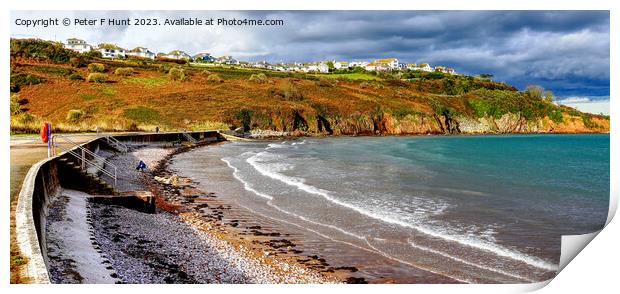 Autumn Colours At Broadsands Beach  Print by Peter F Hunt