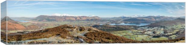 Northern Lake District Winter Panorama Canvas Print by Keith Douglas
