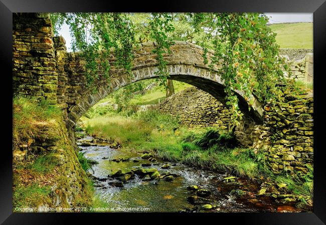 Eastergate Bridge Marsden Moor Yorkshire Framed Print by Diana Mower