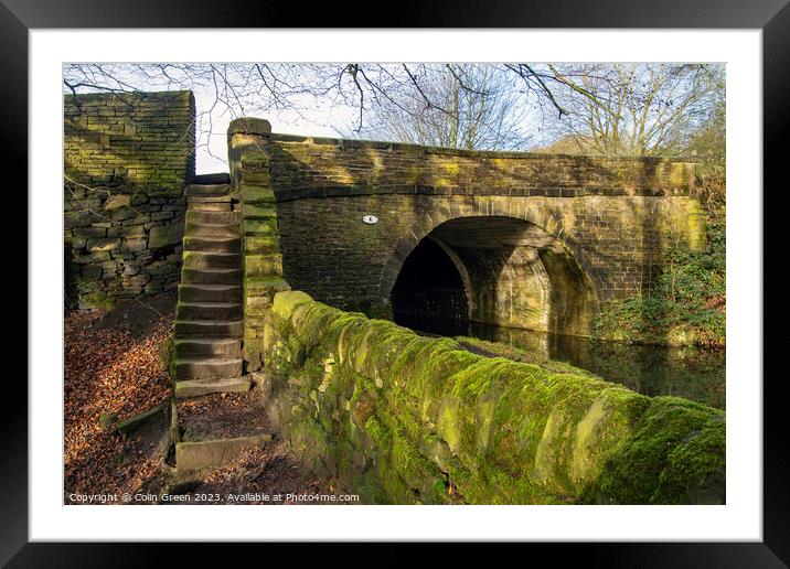 Longbottom Bridge and the Rochdale Canal Framed Mounted Print by Colin Green