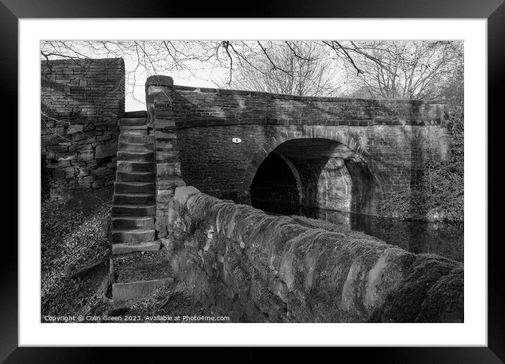 Longbottom Bridge and the Rochdale Canal Framed Mounted Print by Colin Green