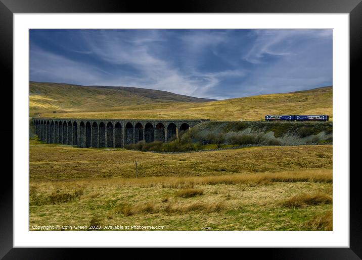 The Ribblehead Viaduct Framed Mounted Print by Colin Green