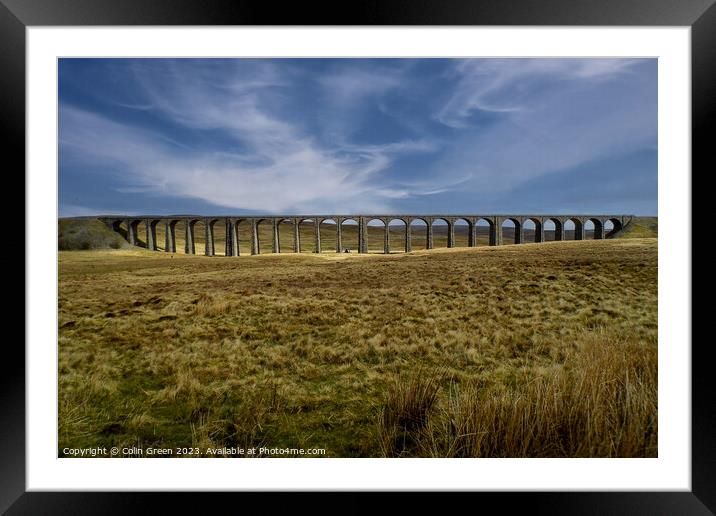 The Ribblehead (Batty Moss) Viaduct and Landscape Framed Mounted Print by Colin Green