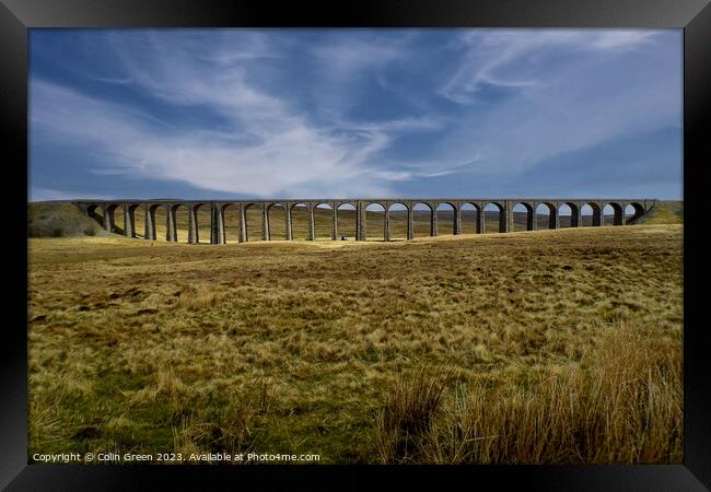 The Ribblehead (Batty Moss) Viaduct and Landscape Framed Print by Colin Green