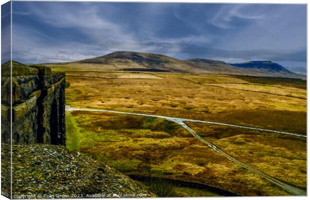 Ingleborough Peak and the Ribblehead Valley Canvas Print by Colin Green