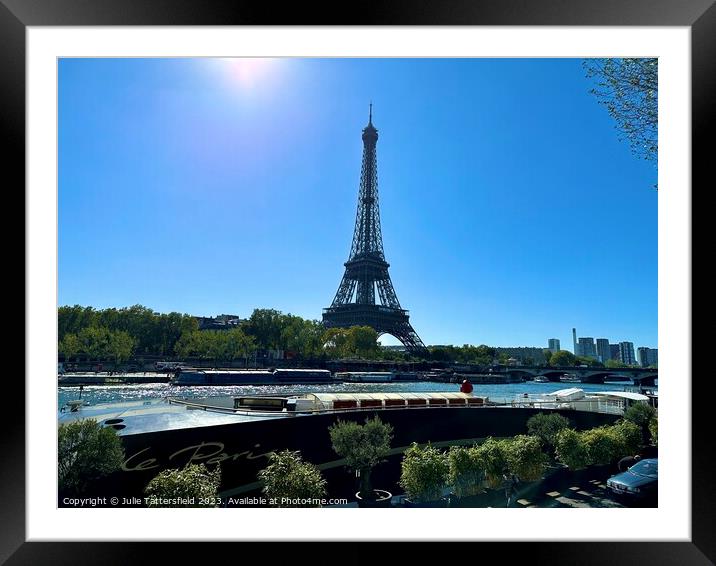 Eiffel Tower Paris  Framed Mounted Print by Julie Tattersfield