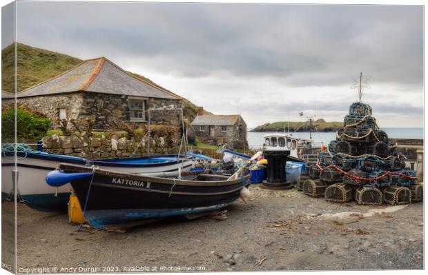 Mullion Cove Harbour Canvas Print by Andy Durnin