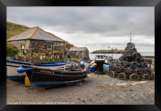 Mullion Cove Harbour Framed Print by Andy Durnin