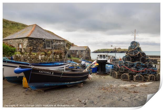 Mullion Cove Harbour Print by Andy Durnin