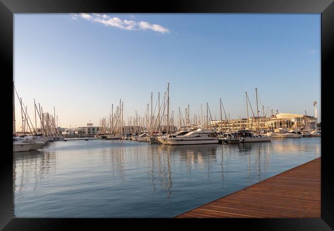 Alicante marina, Spain Framed Print by Kevin Hellon