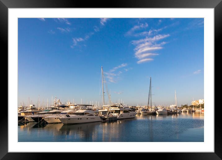Alicante marina, Spain Framed Mounted Print by Kevin Hellon