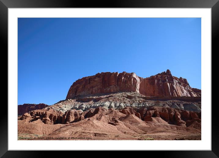 Capitol Reef national park Utah Framed Mounted Print by Arun 