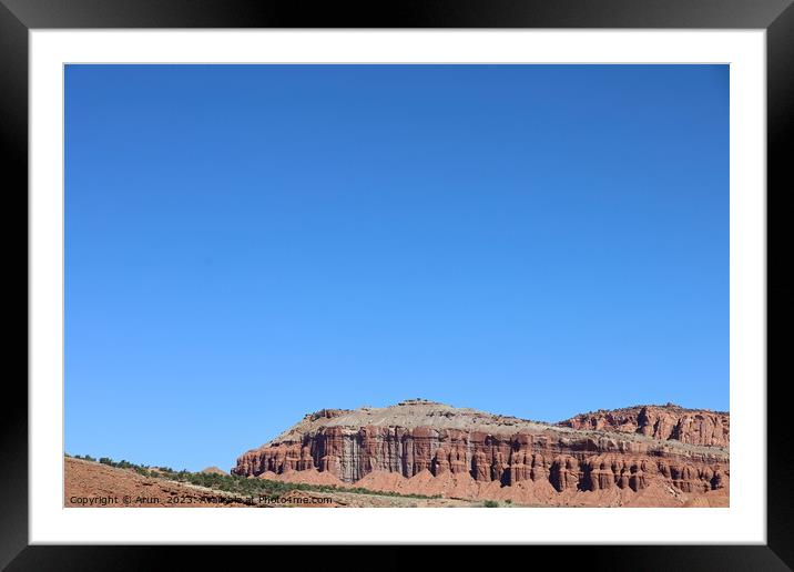 Capitol Reef national park Utah Framed Mounted Print by Arun 