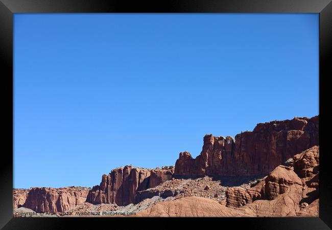 Capitol Reef national park Utah Framed Print by Arun 