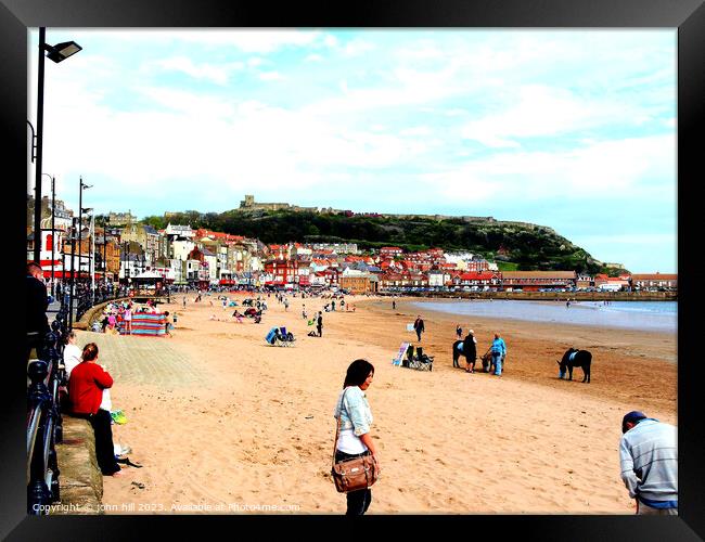 South beach, Scarborough, Yorkshire. Framed Print by john hill