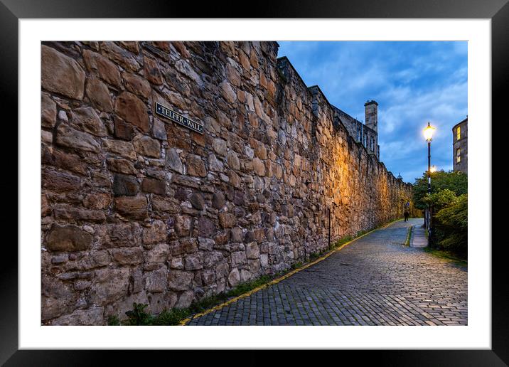 Telfer Wall at Dusk in Edinburgh, Scotland Framed Mounted Print by Artur Bogacki