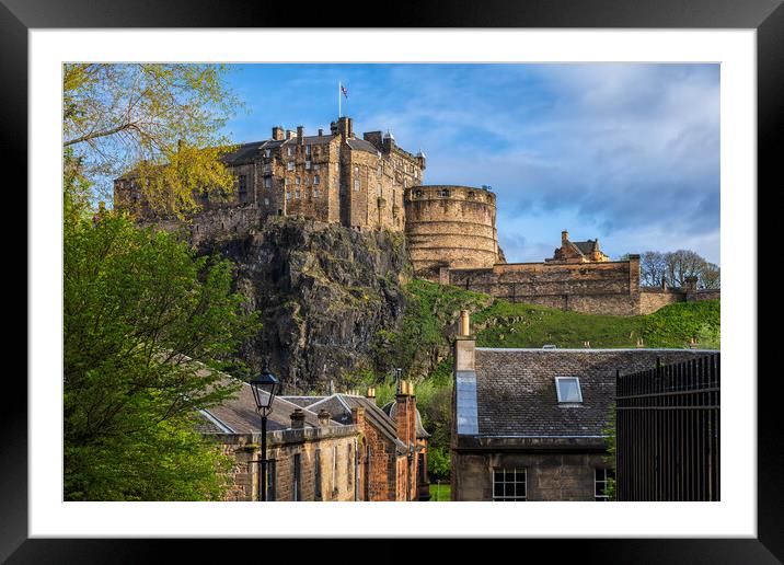 Edinburgh Castle From Vennel Steps Framed Mounted Print by Artur Bogacki