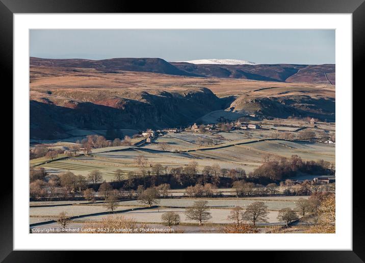 Frosty Holwick from Middle Side, Teesdale Framed Mounted Print by Richard Laidler