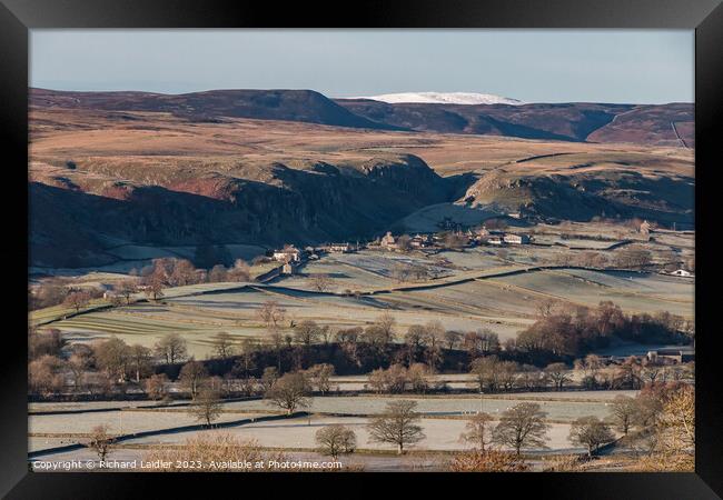 Frosty Holwick from Middle Side, Teesdale Framed Print by Richard Laidler