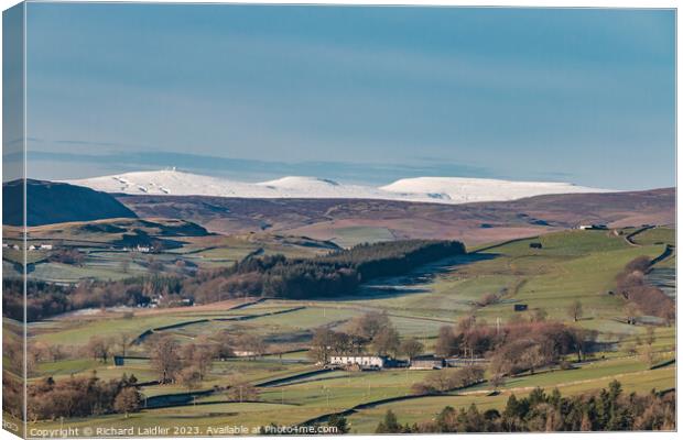 Upper Teesdale and the Pennine Top Three Canvas Print by Richard Laidler