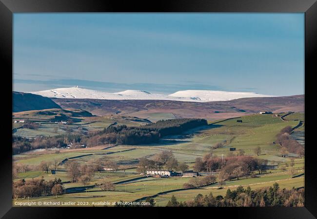 Upper Teesdale and the Pennine Top Three Framed Print by Richard Laidler
