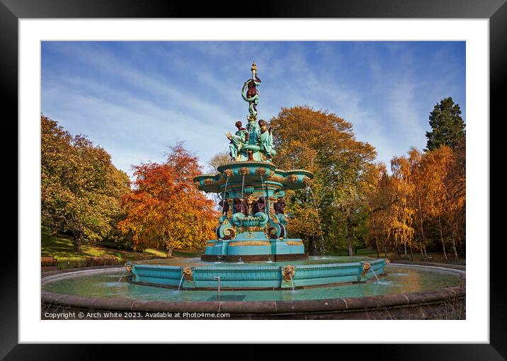  Ross Fountain, Edinburgh, Scotland, UK Framed Mounted Print by Arch White