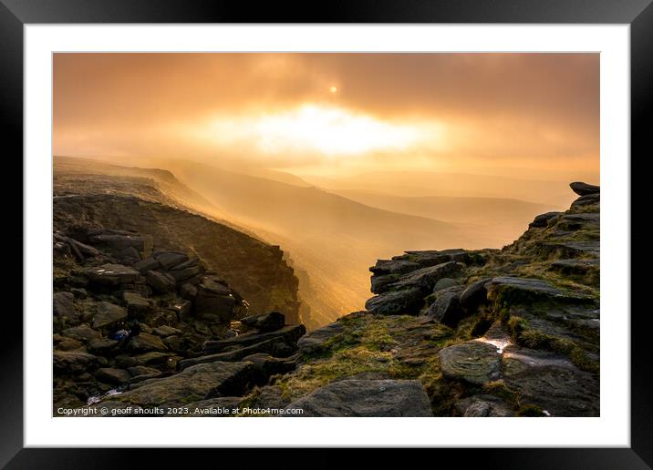 Kinder Downfall Winter Afternoon Framed Mounted Print by geoff shoults