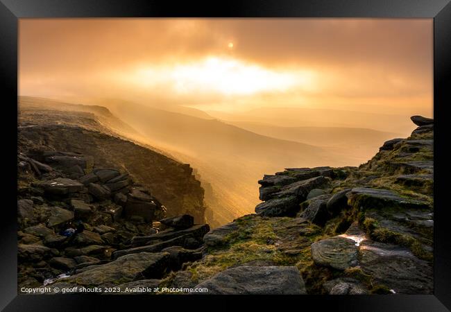 Kinder Downfall Winter Afternoon Framed Print by geoff shoults