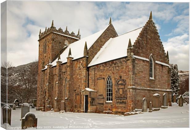 Duddingston Parish Church, Edinburgh, Scotland, UK Canvas Print by Arch White