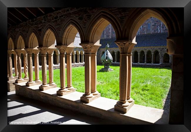 The Cloisters, Iona Abbey, Isle of Iona, Inner Heb Framed Print by Arch White