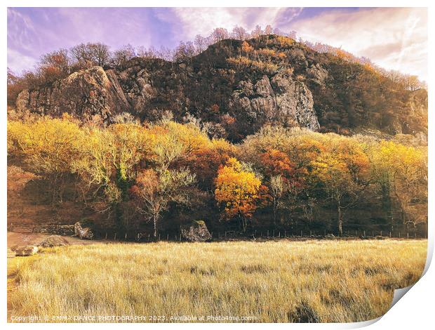 Autumn colours in the Lake District Print by EMMA DANCE PHOTOGRAPHY