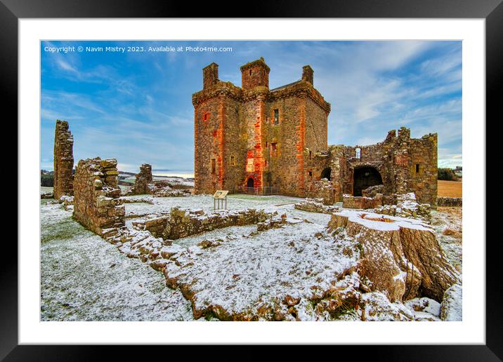Balvaird Castle, Perthshire Framed Mounted Print by Navin Mistry