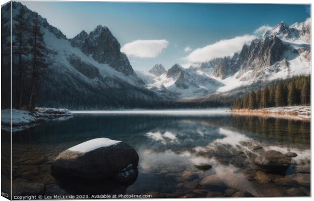 Ai Outdoor mountain Canvas Print by Les McLuckie