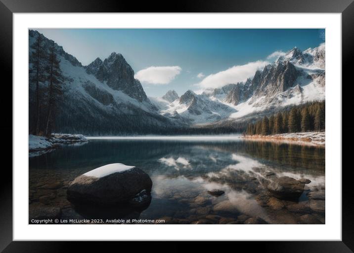 Ai Outdoor mountain Framed Mounted Print by Les McLuckie