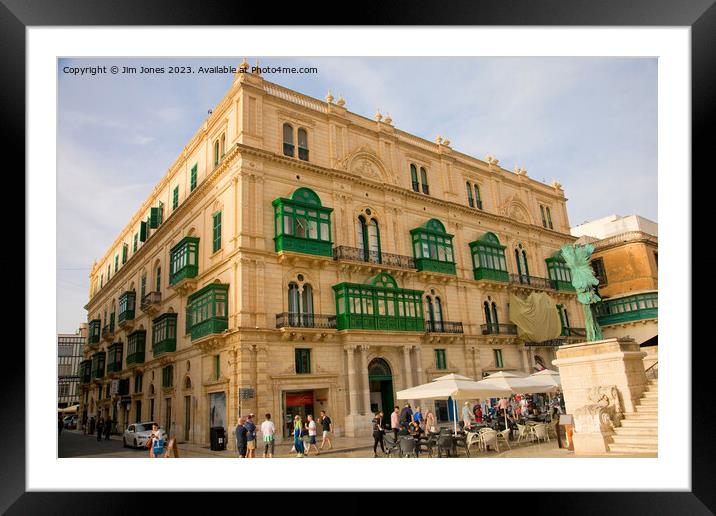 Republic Street, Valletta Framed Mounted Print by Jim Jones
