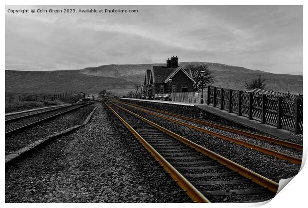 Rusty Rails at Ribblehead Station Print by Colin Green