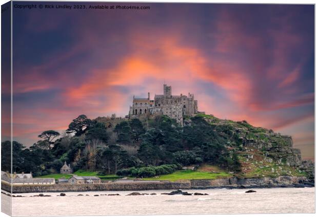 Sunset St Michael,s Mount Canvas Print by Rick Lindley