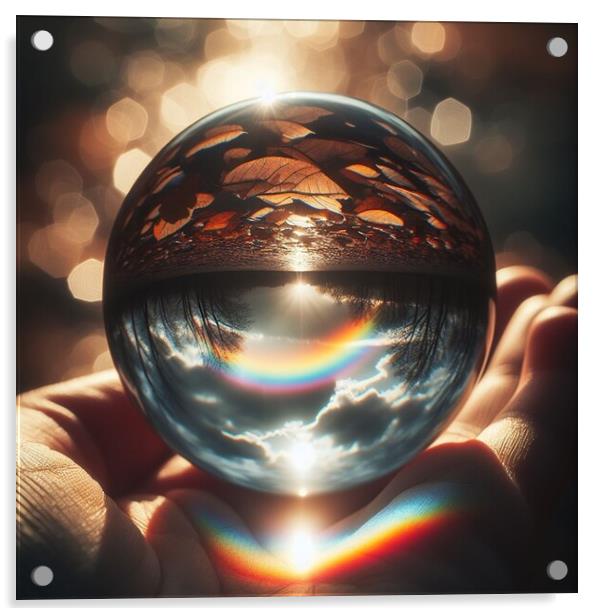 Life through a crystal ball  Acrylic by Paddy 